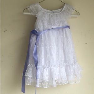 Laura Ashley fancy white dress 18 month